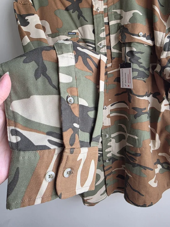 NWT Poncho Outdoors The Deep Search Performance Fishing Shirt - Camo - XL - Picture 8 of 17